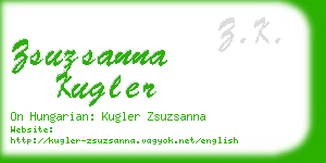 zsuzsanna kugler business card